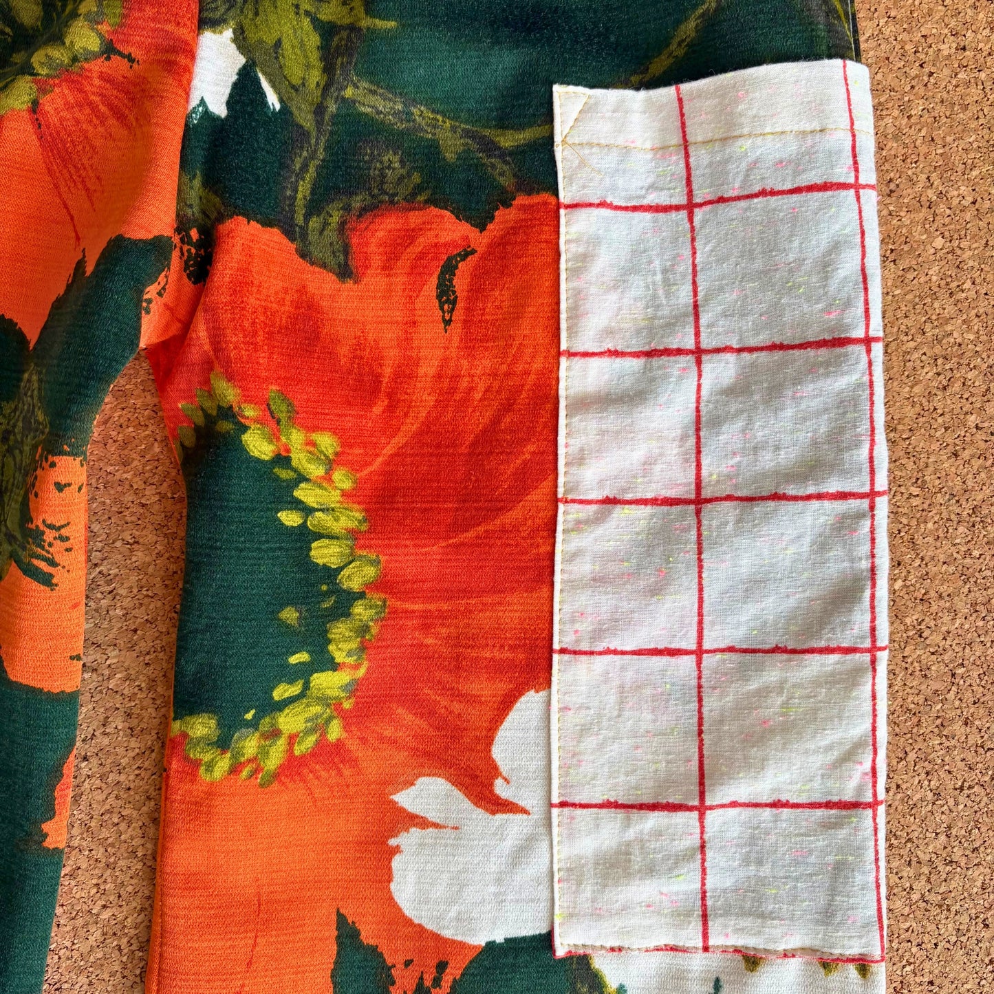 Bright Orange Floral Wide Leg Trousers