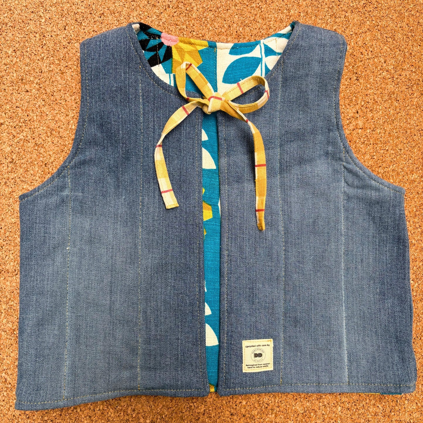 Geometric Floral Quilted Reversible Waistcoat