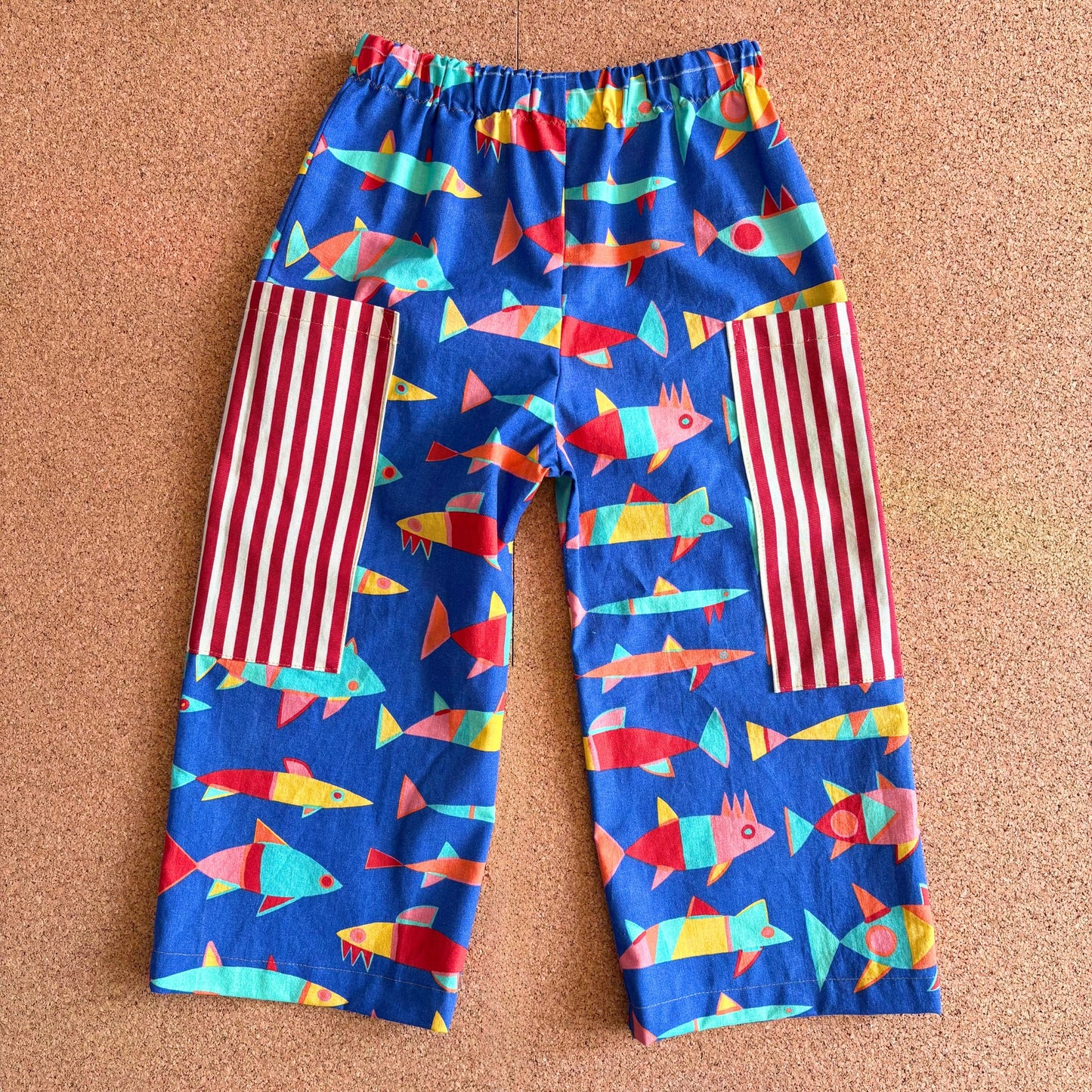 Retro Fish Wide Leg Trousers