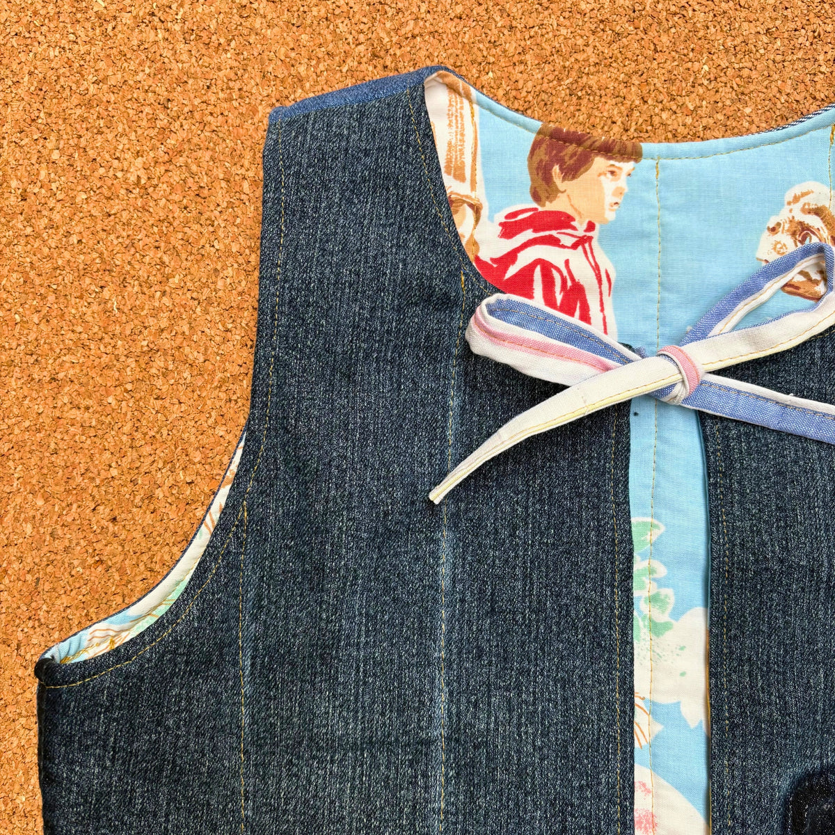 ET Print Quilted Reversible Waistcoat