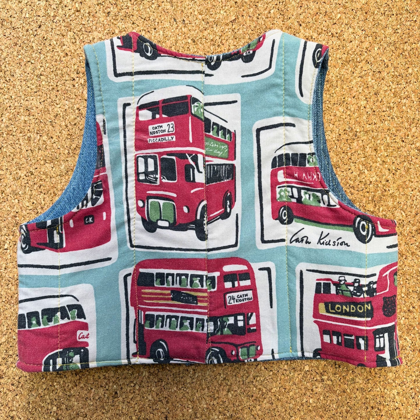 London Bus Quilted Reversible Waistcoat