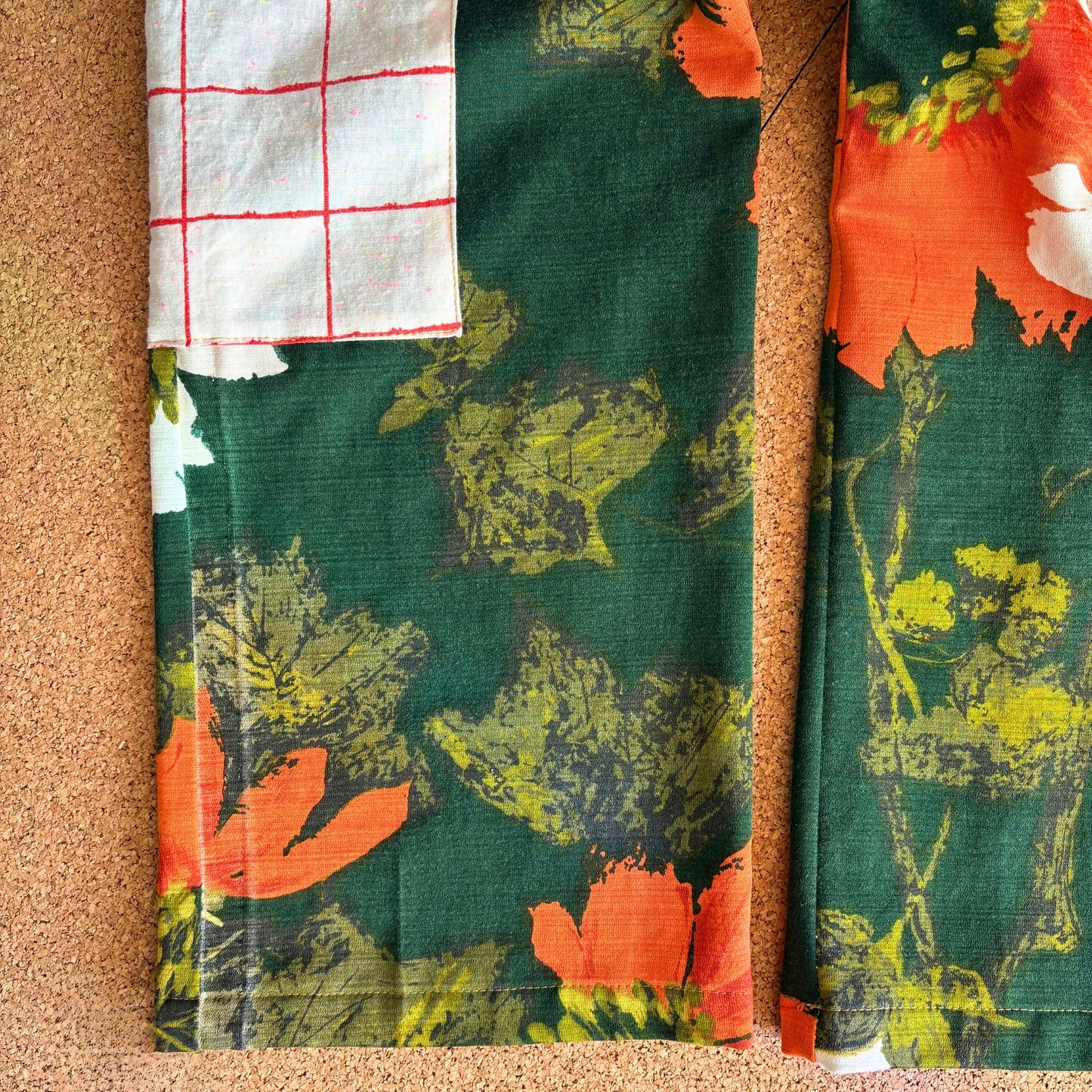 Bright Orange Floral Wide Leg Trousers