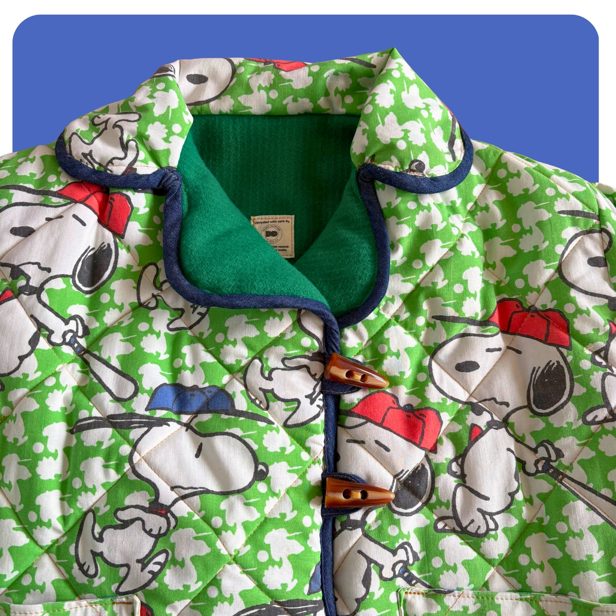 Snoopy Print Cosy Quilted Coat