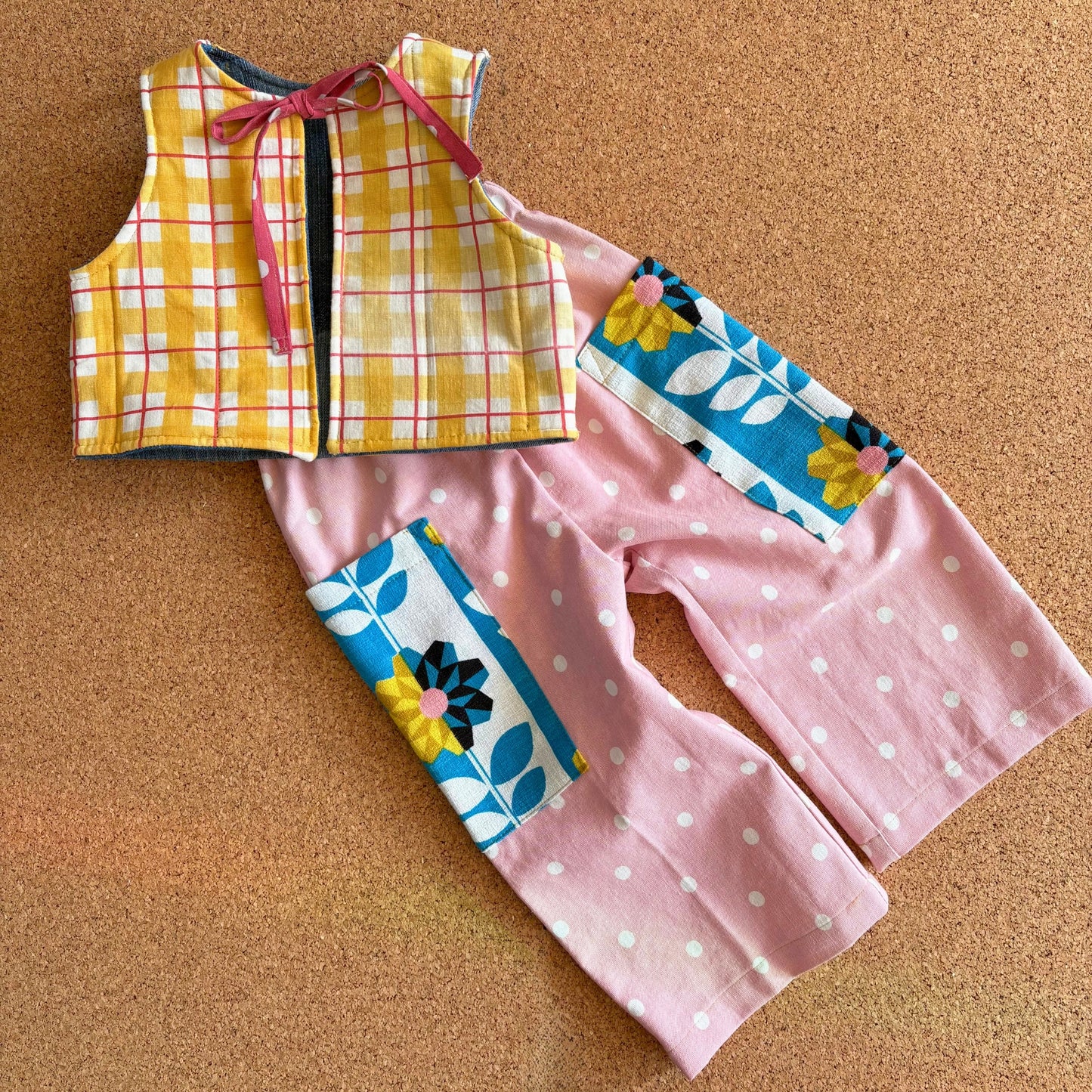Pink Polka Dot Wide Leg Trousers