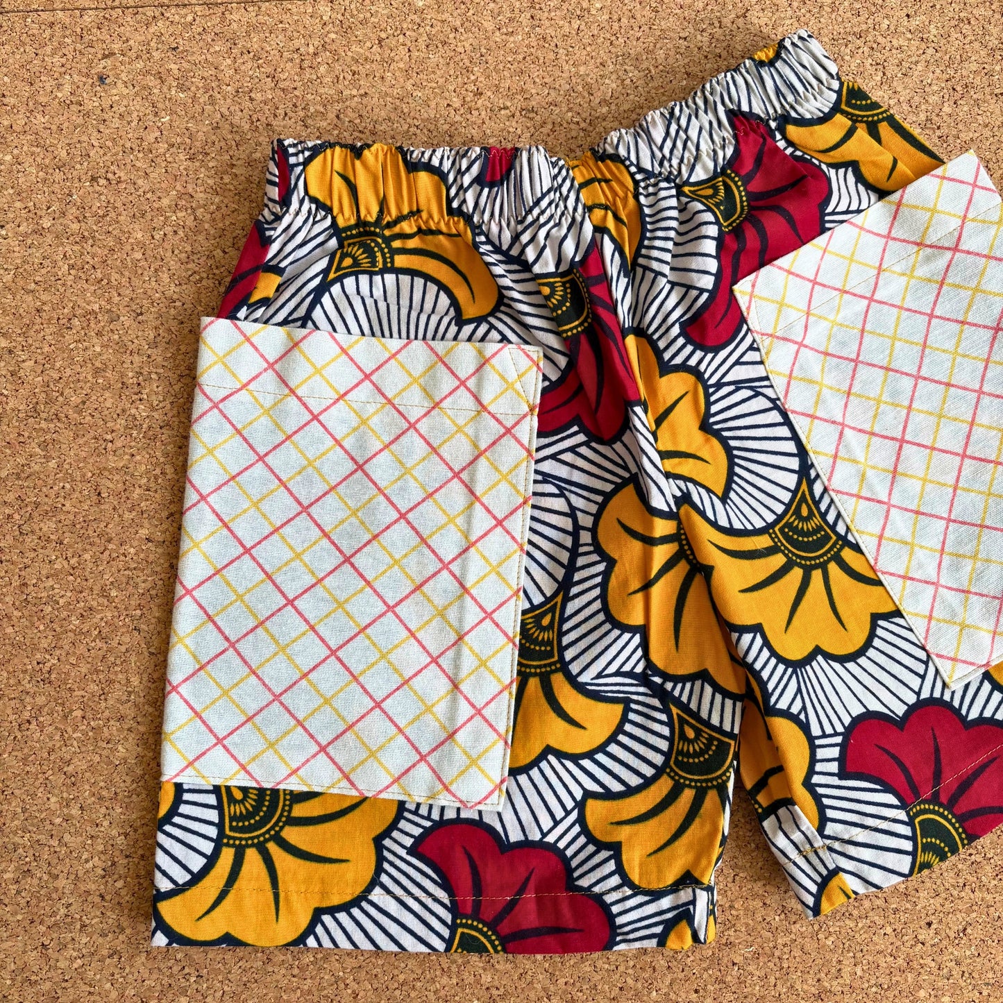Geo Floral Patch Pocket Shorts
