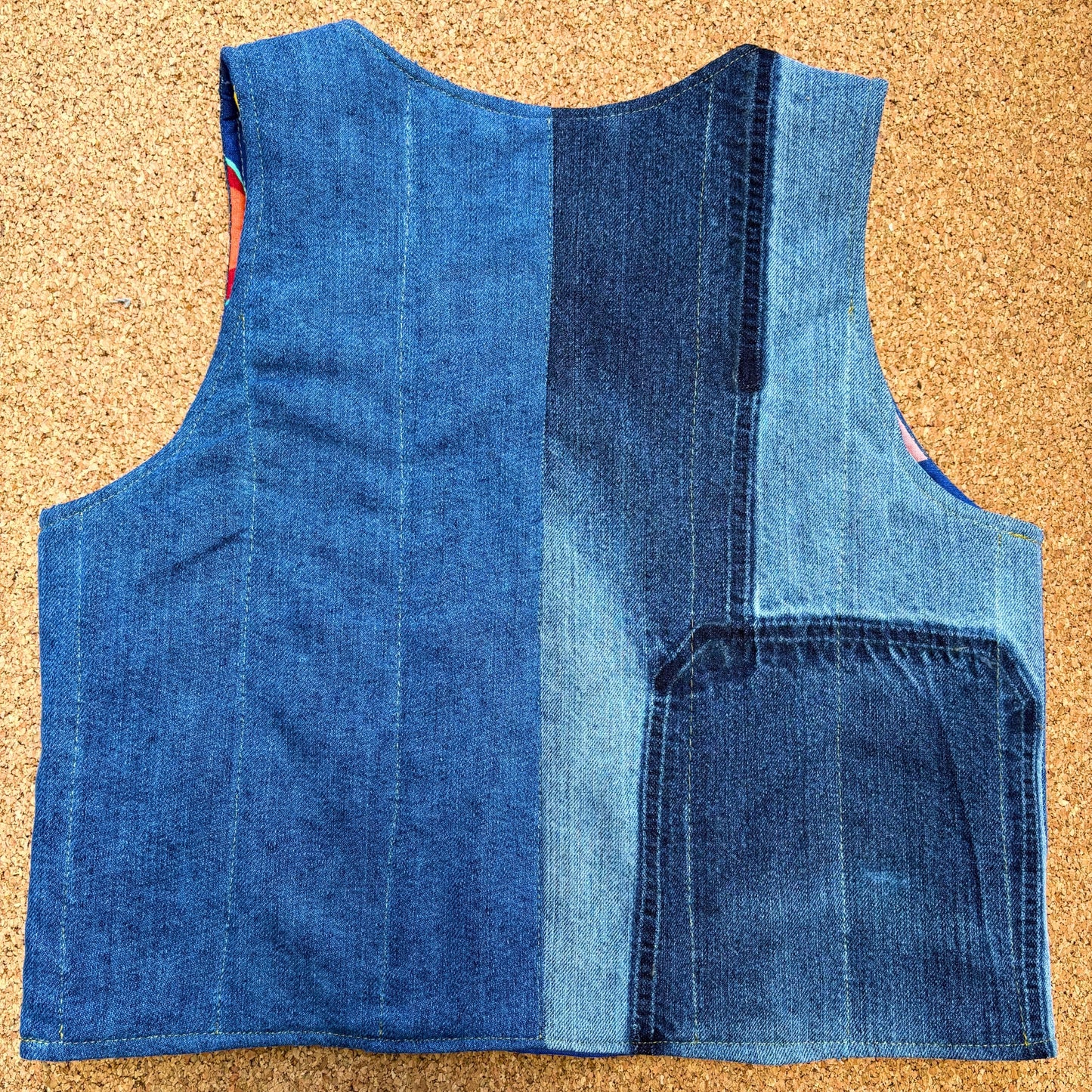 Retro Fish Quilted Reversible Waistcoat
