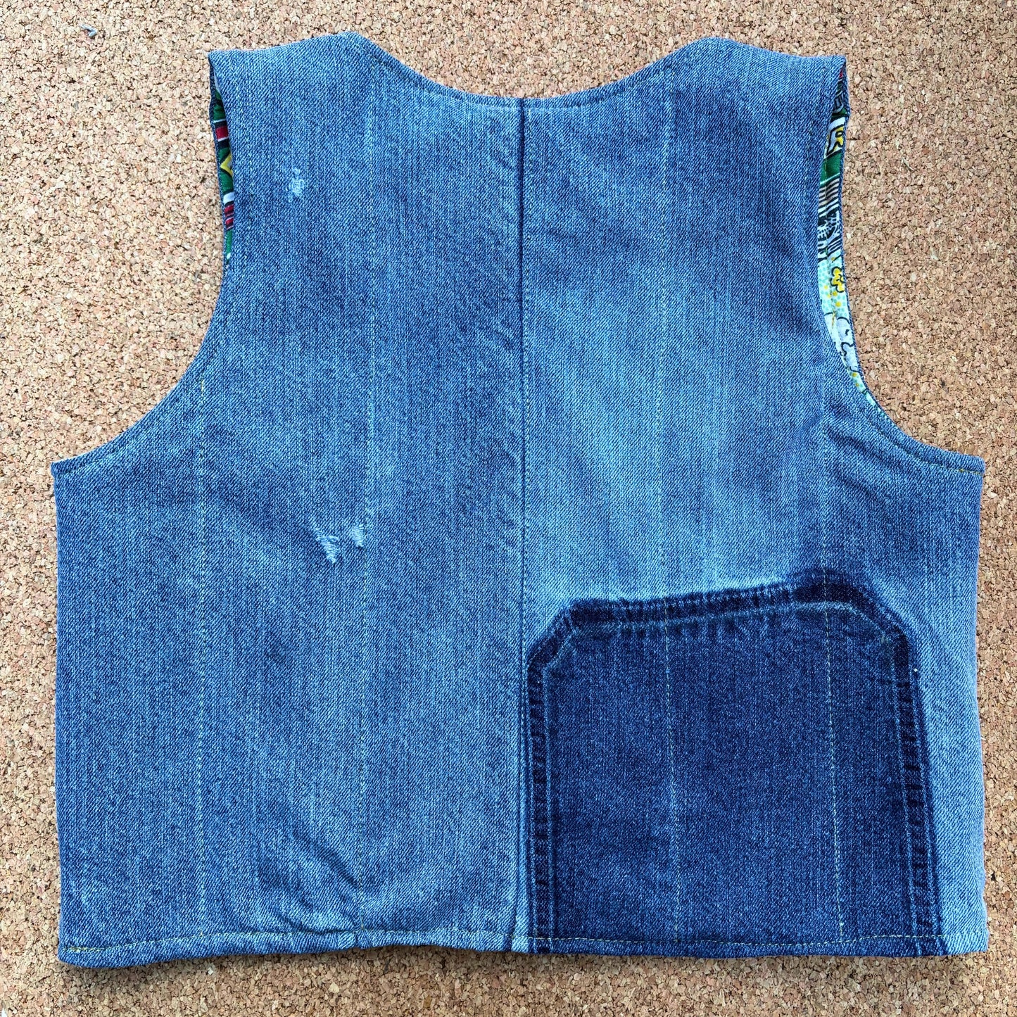 Planes, Trains and Fire-Engines Quilted Reversible Waistcoat