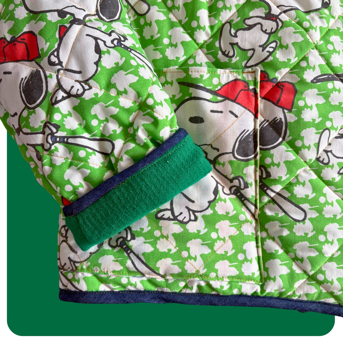 Snoopy Print Cosy Quilted Coat