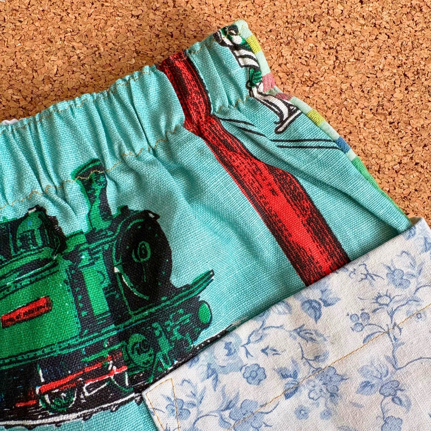 Steam Train Patch Pocket Shorts