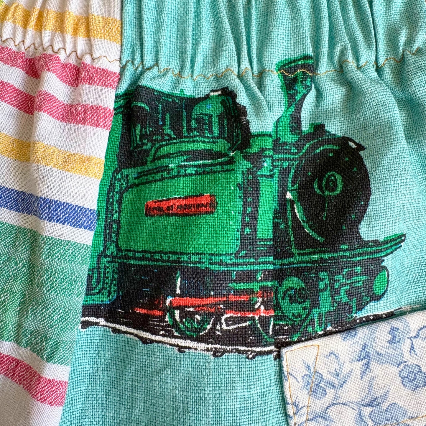 Steam Train Patch Pocket Shorts