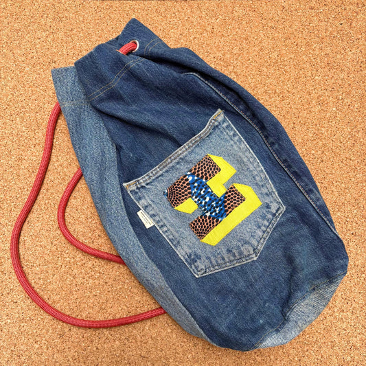 Personalised Denim Duffel Bag