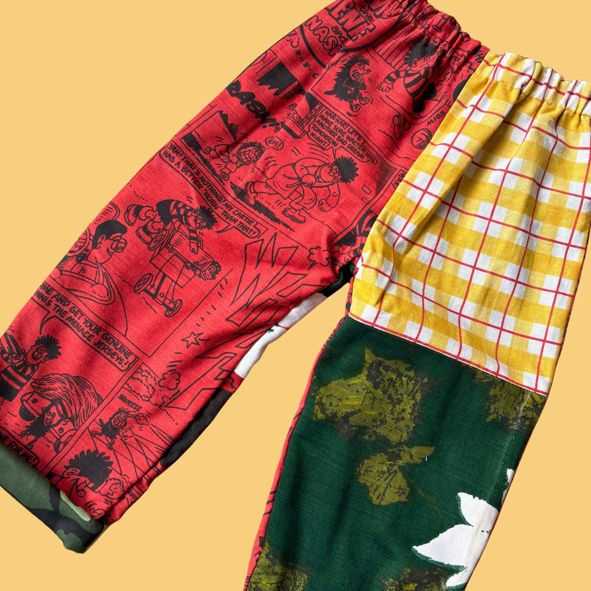 Cosy Turn-Up Trousers - Age 3-4 Comic Print
