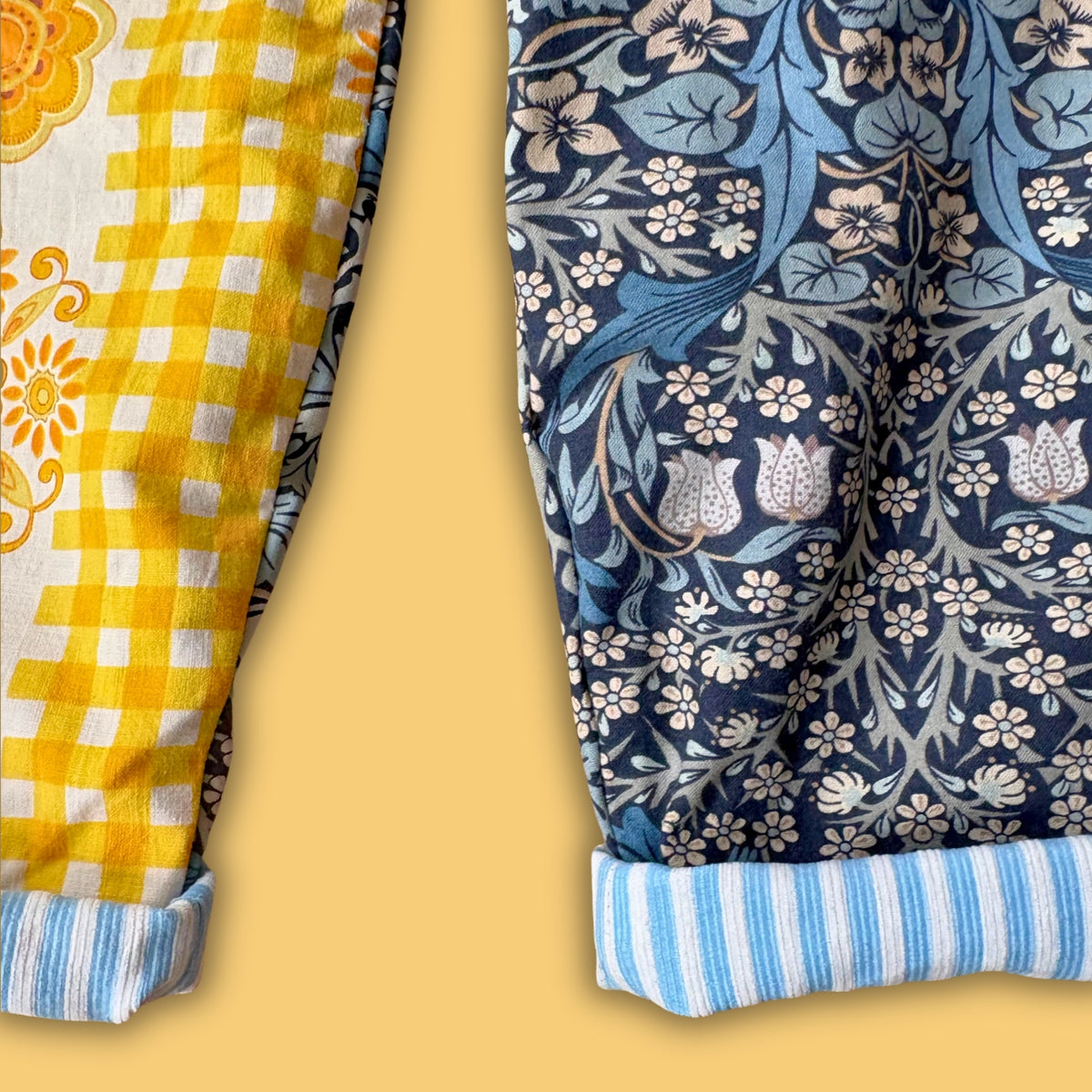 Cosy Turn-Up Trousers - Age 9-10 Retro Floral