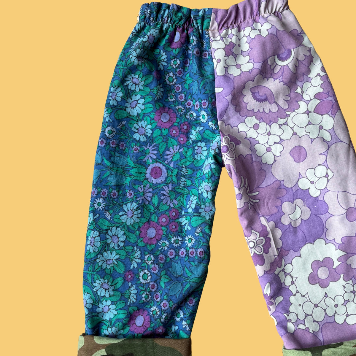 Cosy Turn-Up Trousers - Age 1-2 Floral Print