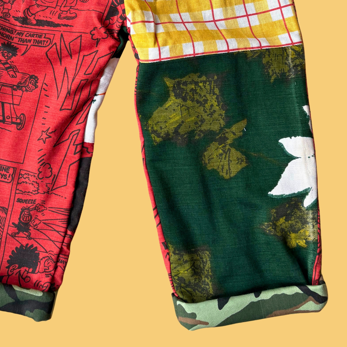 Cosy Turn-Up Trousers - Age 3-4 Comic Print